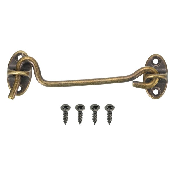sourcing map 4" Hook and Eye Latch, Barn Door Lock