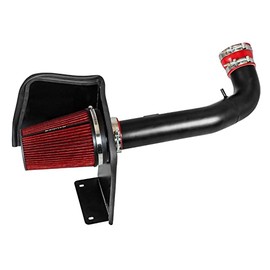 RTUNES RACING BLACK PIPE HEAT SHIELD COLD AIR INTAKE KIT + FILTER Compatible For 09-14 Chevy GMC V8 4.8L/5.3L/6.0L/6.2L