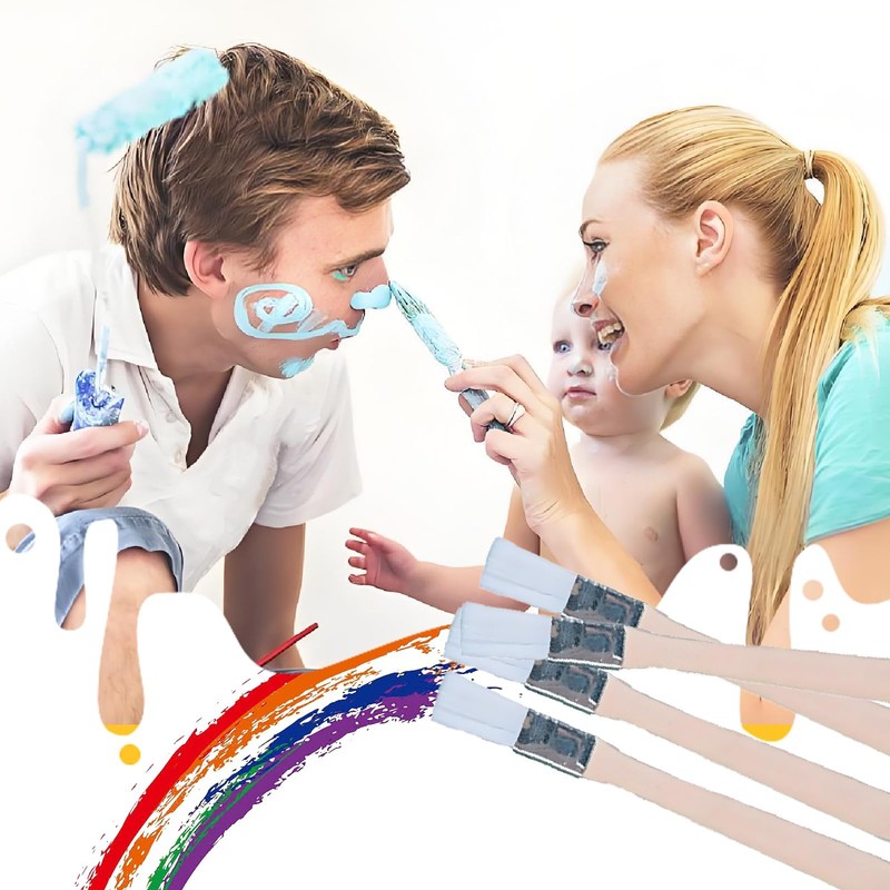 30PCS 1/2 Inch Paint Brush Set Paint Brush Small Paint