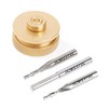 POWERTEC 72028 Router Bits Solid Brass Inlay Kit | for