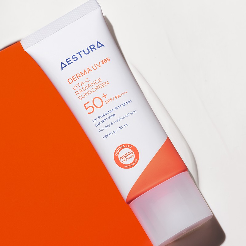 Astra [에스트라][더블] 더마UV365 비타C 광채수분 선크림 40mlX2개 SPF50+ PA++++(본품 1개
