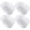 Yesdate 4 Pack Large Laundry Baskets, Plastic, White, 40L
