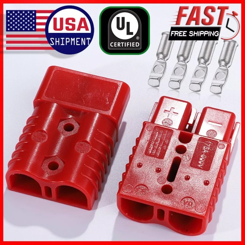 JTtrading 175A Battery Quick Connect Disconnect Jumper Connectors Cable Kit