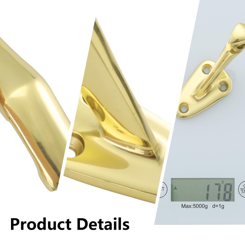 HOME MASTER HARDWARE Heavy Duty Handrail Stair Brackets Brass Staircase