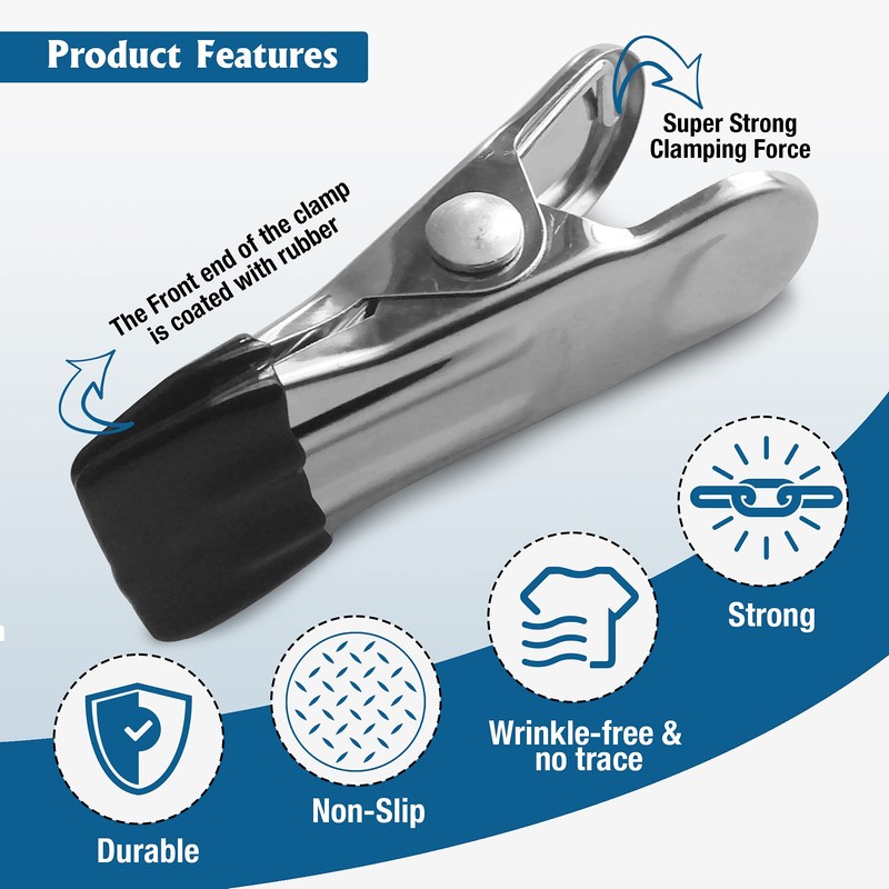 LOYONAL Clothes Pegs Stainless Steel Rustproof – Pack of 40