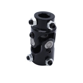 1 PC SHLPDFM Single Universal Joint Black Powder Coated 1" DD X 3/4" DD Universal Steering Shaft U Joint Coupler