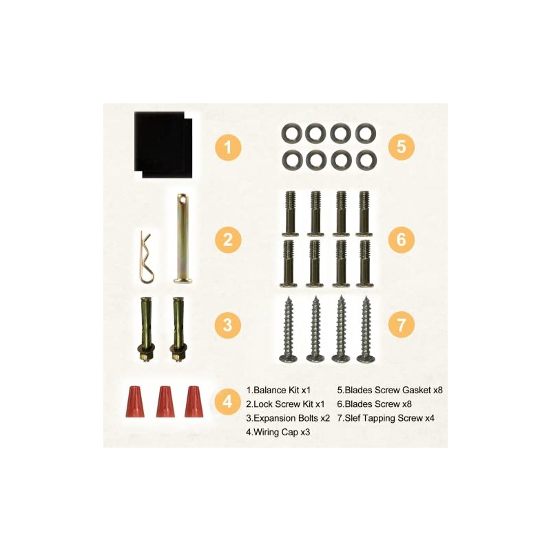 Chriari 52 inch Ceiling Fan Screws Pack