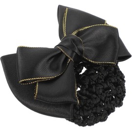 Outanaya Cubierta de Moño para Mujer 2 Piezas Redecilla y Pinza de Metal Negro, Accesorio Clásico para Cabello que Mantiene el Pelo Recogido en Ocasiones Casuales
