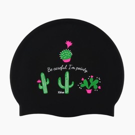 XBLUE XBL-6200-07 Seonin Family Silicone Wrinkle Swim Cap / 엑스블루 XBL-6200-07 선인패밀리 실리콘 링클 수모