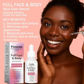 Finones Skin Vitamin Serum, Finones Full Face and Body Serum, 5 in 1 Anti Wrinkle Firming Suero, Anti-Aging Essence, Lifting Firming Essence, Hydrate Moisturize, Reduce Fine Lines