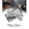 Vittorio Farina Jeweled Bow Tie - Solid: Silver (BJ 02)