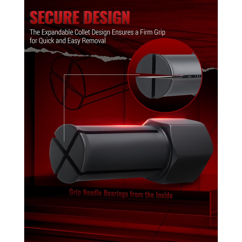 Reywoo Blind Hole Collet Bearing Puller Set, Slide Hammer Bearing