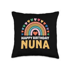 Nuna Happy Birthday Rainbow Throw Pillow