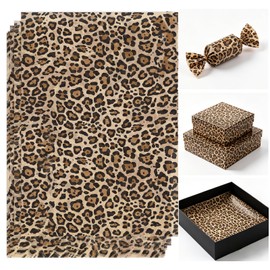 HJUHBDJ 85 Pcs Leopard Print Gift Wrapping Paper, 14 x 20 Inch Cheetah Print Tissue Paper for Packaging, Wedding Floral Bouquets, Birthday, Holiday Party & DIY Art Crafts
