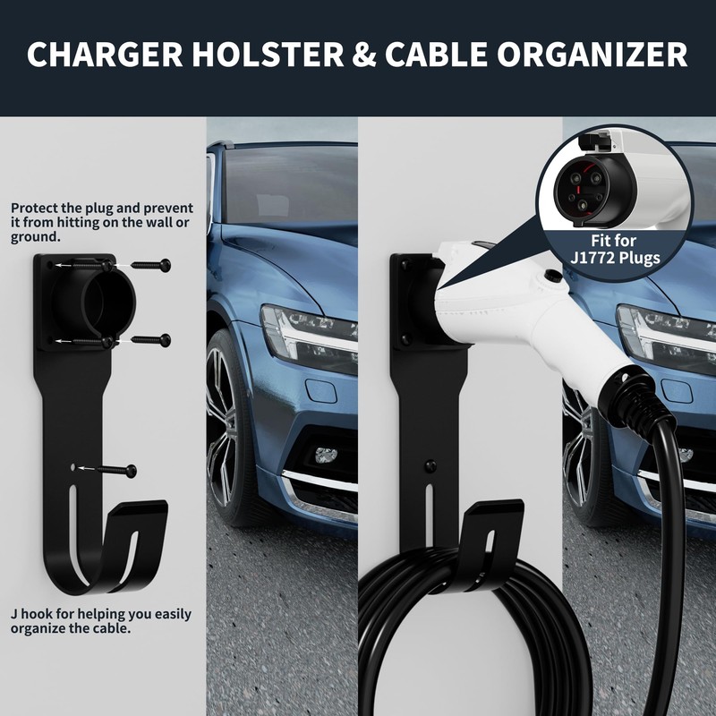 Joinfworld EV Charger Holder Wall Mount Kit EV Charger Holster