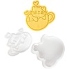 1Pc White Plastic Biscuit Mold Cat Shaped Cookie Embossing Moulds