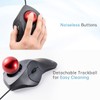 SANWA Wired Ergonomic Trackball Mouse, Optical Rollerball Mice, Programmable Silent