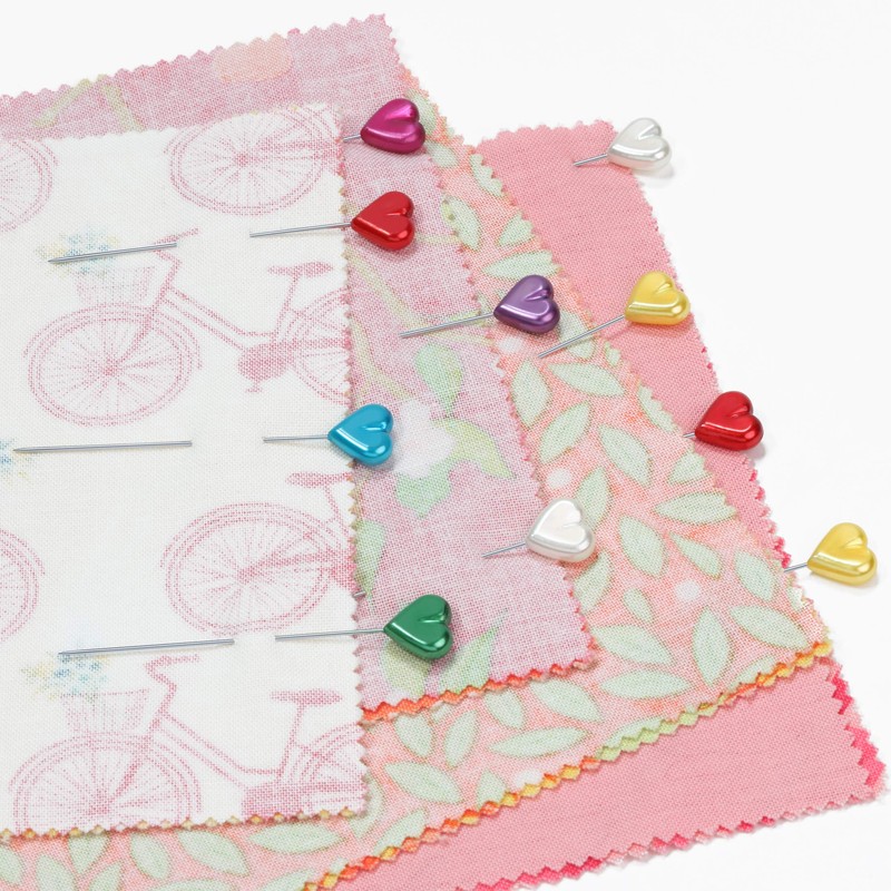Dritz 130 Pines perlados, corazón, 2-1/8 Pulgadas (35 Unidades)