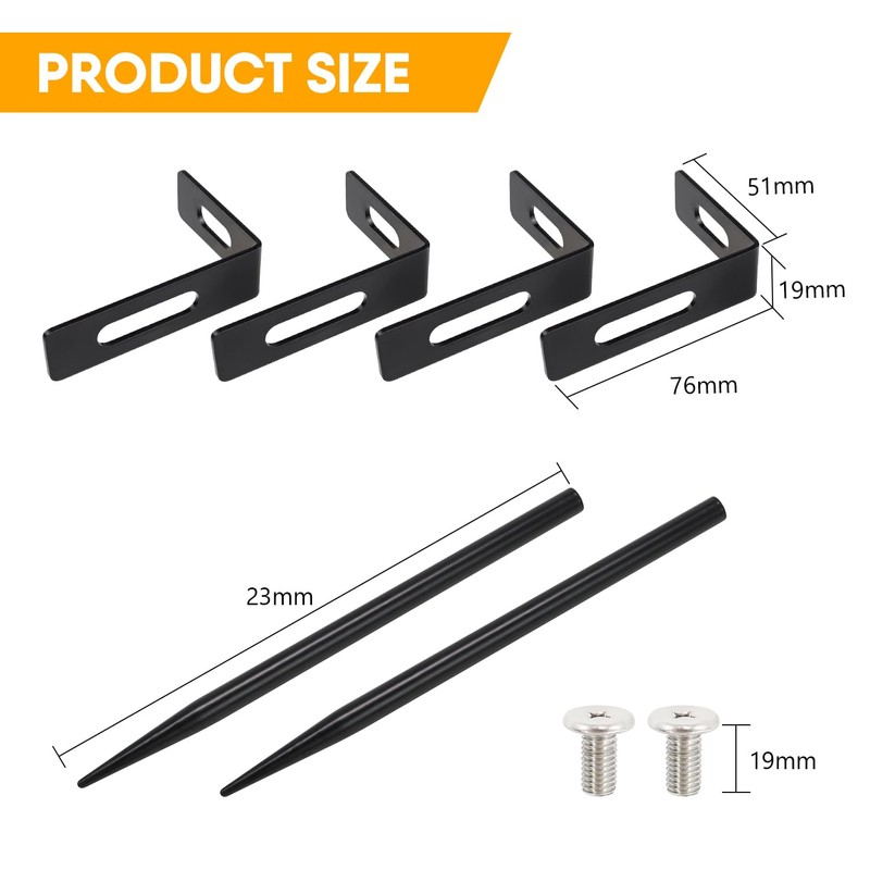 BLSGBUIDING Rainwater Downspout Bracket, 2-4 Inch Sliding Adjustable, Heavy Duty