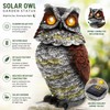 Solar Owl Garden Statue for Outdoor Décor – Plastic Rotating