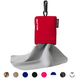 Microfiber Cloth Screen Cleaner Premium Soft - Multi-Purpose 10x10 Red SPUDZ for Glasses, Camera Lens, Electronics, Phone, TV, Tablet