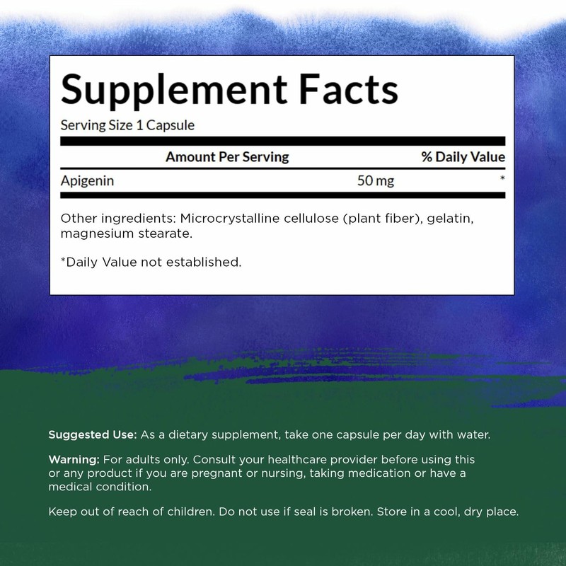 Swanson Apigenin-Bioflavonoid Supplement Natural Prostate Support-Metabolism & Nerve Health Support-Can