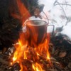 Lixada Lightweight Titanium 3 Pieces Set Titanium 750ml Pot 350ml