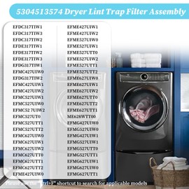 5304513574 Dryer Lint Trap Filter Assembly, Compatible With Electrolux Frigidaire Clothes Dryer Lint Screen Filter, Dryer Lint Filter Strainer Fits Pre Retrofit