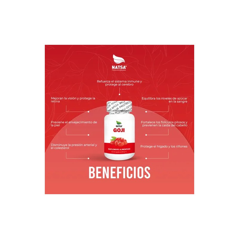 Goji 60 Cápsulas, Calidad Premium Sabor Natural