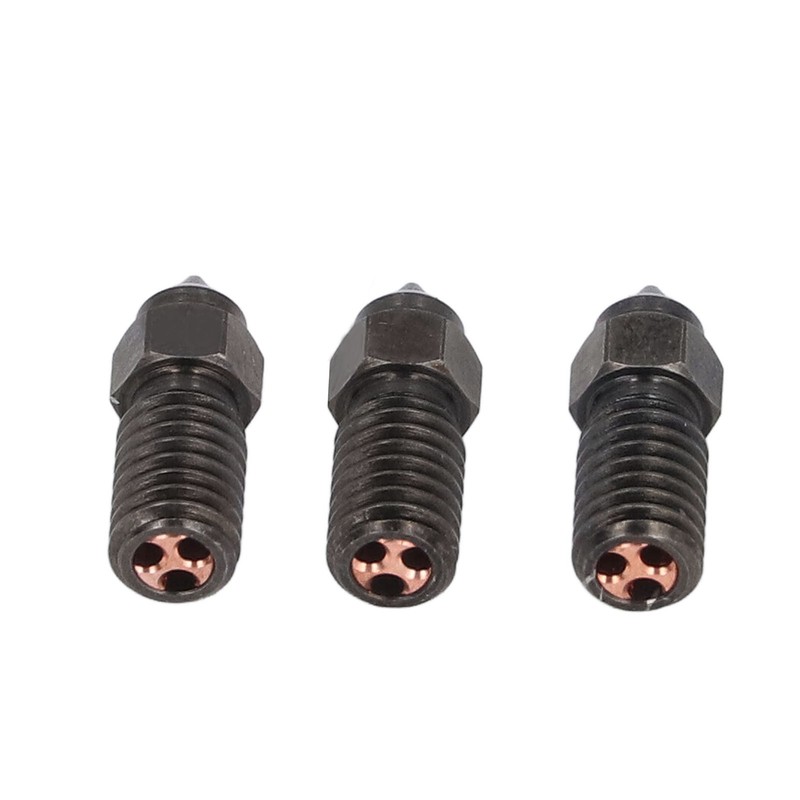 3Pcs Hardened Steel Nozzle 3 Holes High Flow 1.75mm Long