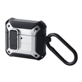 Elecom AVA-AP06ZEROLSV AirPods Case, 4th Generation, Active Noise Canceling, Locking Function, Shock Absorption, Compatible with MagSafe Charging, ZEROSHOCK Lock Case, Silver