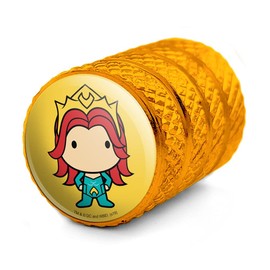 Aquaman Movie Mera Chibi Character Motorcycle Bicycle Bike Tire Rim Wheel Aluminum Valve Stem Caps