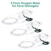 Agooteam 3 Pack Oxygen Mask for Adult Face with 7'