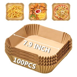 Air Fryer Paper Liners for Ninja Crispi Pro 6-in-1 Glass Air Fryer AS101, Air Fryer Parchment Paper Liners Non-Stick Air Fryer Paper Pads Oil Resistant