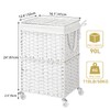 Chrislley 90L Slim Laundry Hamper with Wheels, Rolling Laundry Basket