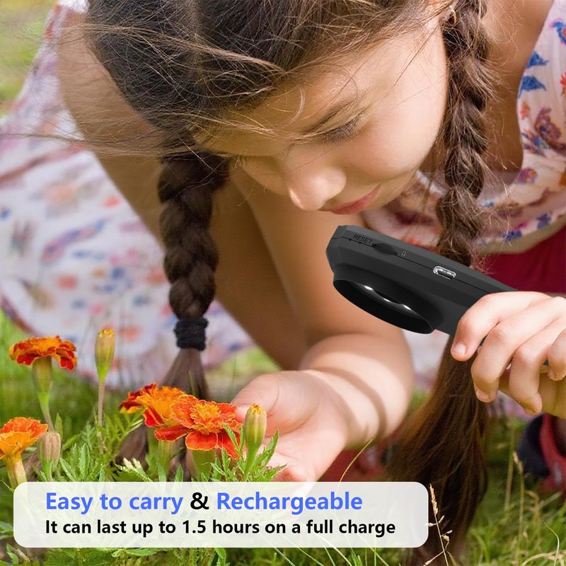 Handheld Digital Microscope | Kids Microscope with 2.0" IPS Screen,500X