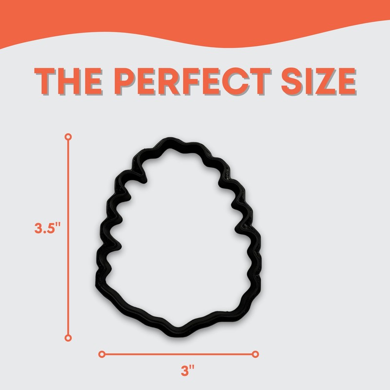 Pinecone Cookie Cutter with Easy to Push Design (3.5)