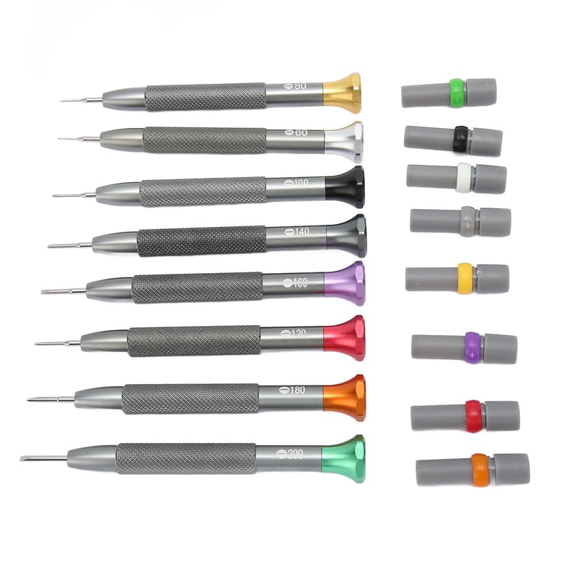 8 Pcs Watch Screwdriver Set 0.6 To 2mm Precise Slot