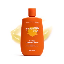 Tanning Club- Bálsamo bronceador real - Loción bronceadora solar - Gel bronceador hidratante elaborado con aceite de jojoba y coco - Protector solar bronceador botánico para exteriores - 150 ml