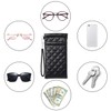 Yantoers Double Eyeglass Case Squeeze Top Glasses Pouch, Leather Soft