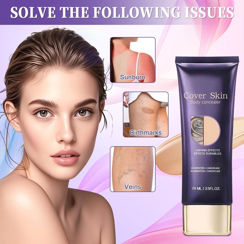 2Pcs Body Coverage Perfector, All Over Complexion Perfector, Natürliche Tattoo