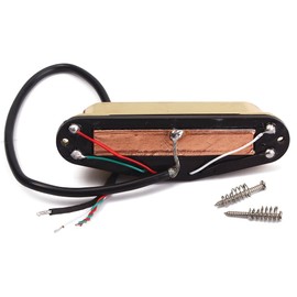 Alnicov Dual Hot Rail Humbucker Pickup Single Coil Guitar Pickup Fit for TL Strat Squier Tele Electric Guitar,Gold