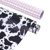 Tintnut Black White Cow Print Permanent Vinyl,12" x5ft Self Adhesive