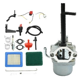 Vkinman 697978 Carburetor Kit with Fuel Filter & Spark Plug Replacement for BS lawnmover Nikki 695114 694615 695115 697978 Replacement for Troy-Bilt 01919 030343 030476 10hp 305cc Engine