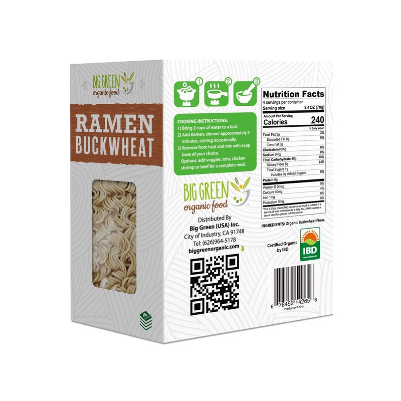 Organic Buckwheat Ramen, 9.8oz, Non-GMO, Gluten-Free (6)