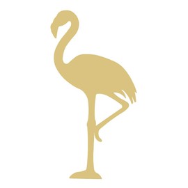 Flamingo Cutout Unfinished Wood Nautical Beach Decor Summer Door Hanger MDF Shape Canvas Style 3 (6")