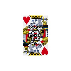 Alan Wong Poker Size Card Sticker Magic Trick Close-Up Mentalism