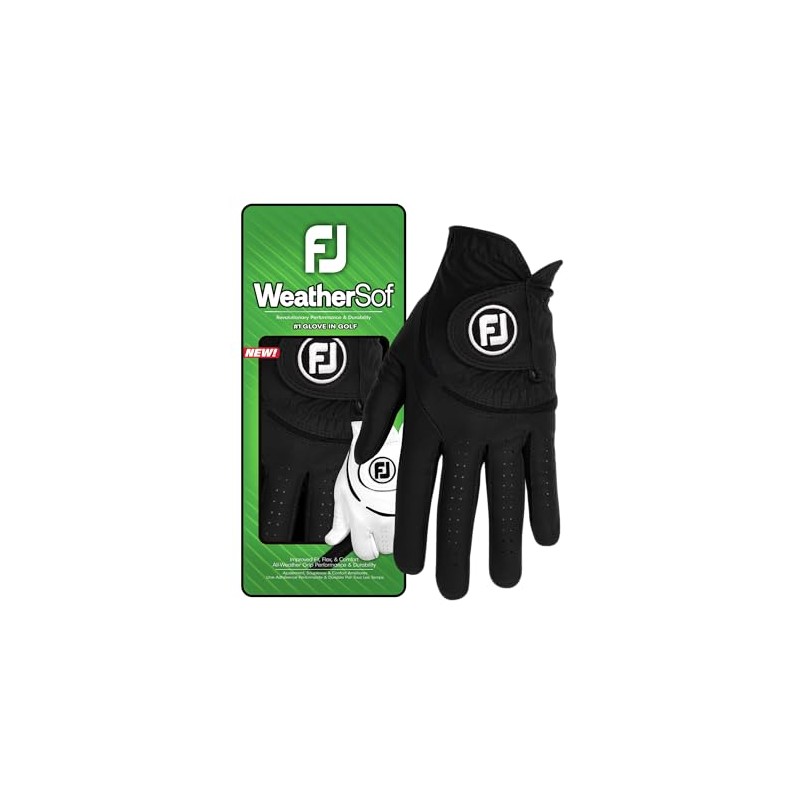 FootJoy WeatherSof Men's Golf Glove, Black