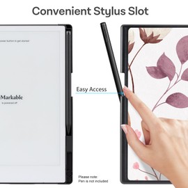 CoBak Case for Remarkable 2 Paper Tablet with Two Viewing Angles- Lightweight and Hard Back Shell Protective Book Folio Cover with Built-in Pen Holder - for 10.3" 2020 Released (with Stand Gardenia)