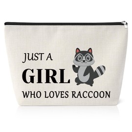 Raccoon Themed Gifts for Women Raccoon Makeup Bag Racoon Lover Gift for Her Friends Family Kids Daughter Travel Makeup Bag Raccoon Stuff Raccoon Accessories Christmas Birthday Gifts